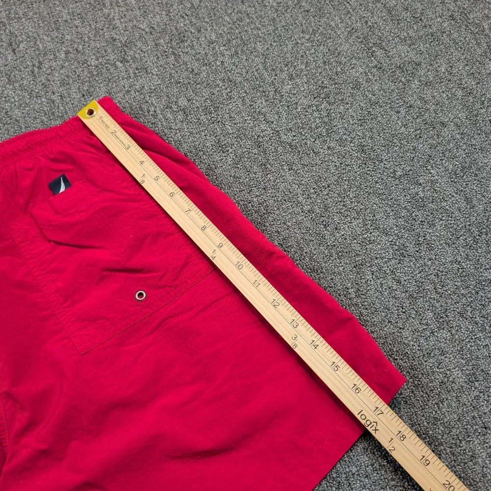 Nautica Vintage Swim Trunks Size Large Red Nylon Nautical Gorpcore Beach Shorts